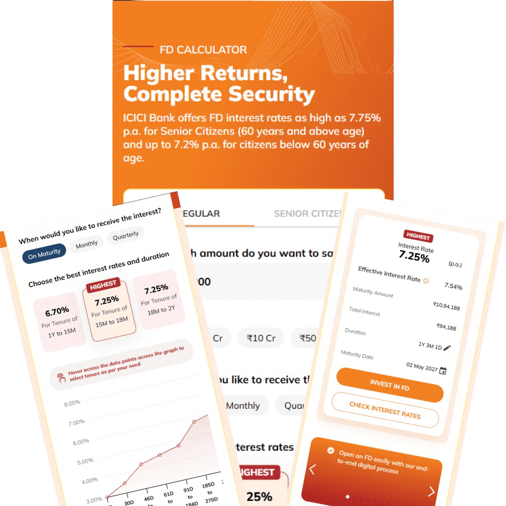 ICICI Bank fixed deposit calculator